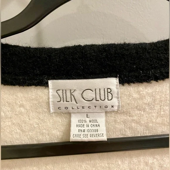 90s Wool Oversized Cardigan Sweater Womens Small Medium Boiled Felted Vintage - Picture 5 of 5